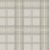 Seabrook Herringbone Plaid Frosted Calcutta Wallpaper