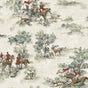 Seabrook Horse Race Bluestone & Garnet Wallpaper