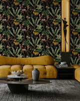 Seabrook Panther Jungle Onyx Wallpaper