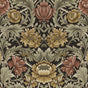 Seabrook Acanthus Floral Cameo Espresso Wallpaper
