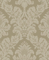 Seabrook Charnay Damask Metallic Champagne & Glitter Wallpaper