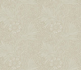 Seabrook Marigold Garden Neutral Wallpaper
