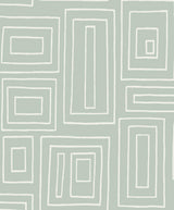 Seabrook Rectangle Geo Aloe Green Wallpaper