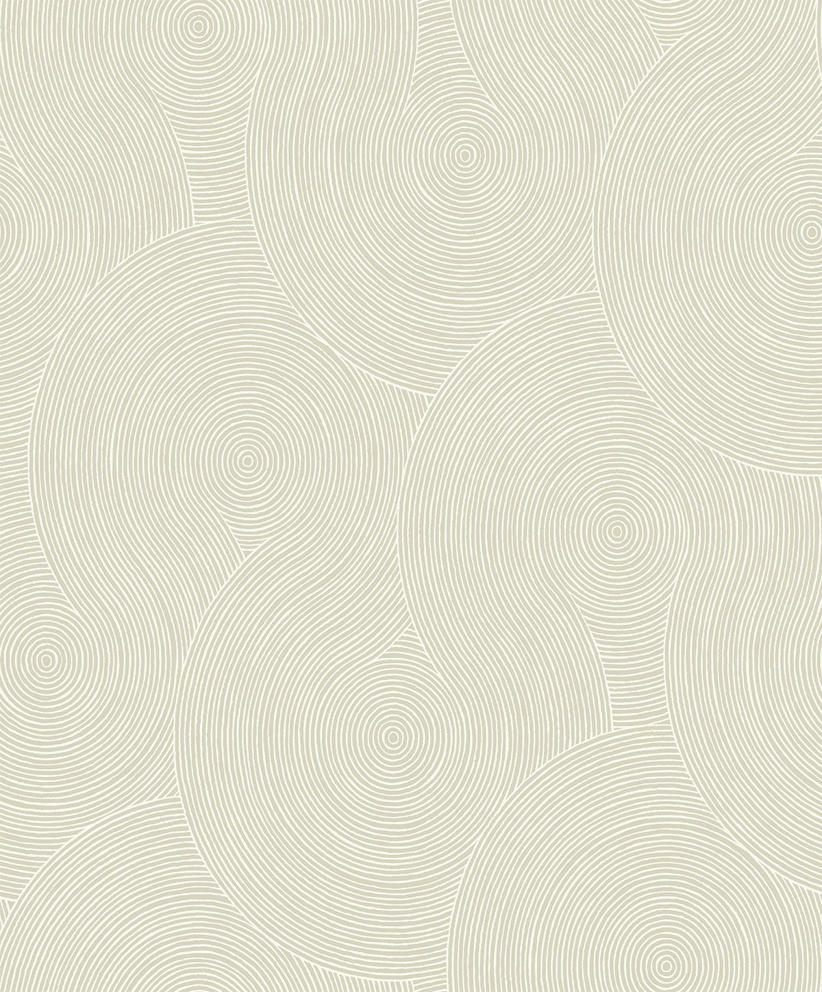 Seabrook Swirl Geo Light Beige Wallpaper