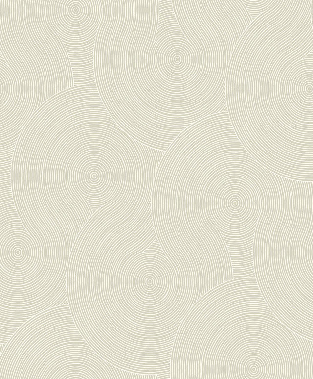 Seabrook Swirl Geo Light Beige Wallpaper