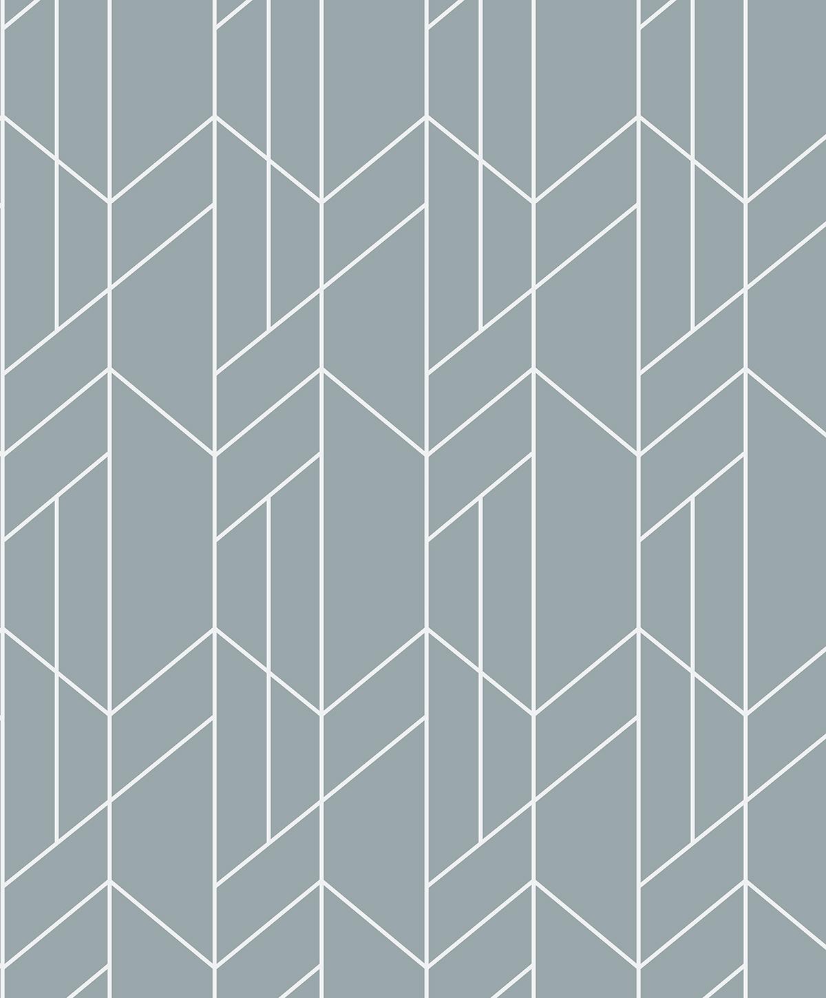 Seabrook Geometry Light Blue Wallpaper