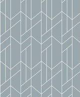 Seabrook Geometry Light Blue Wallpaper