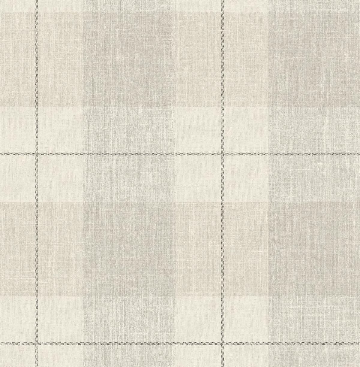 Seabrook Lenox Hill Plaid Neutral Wallpaper