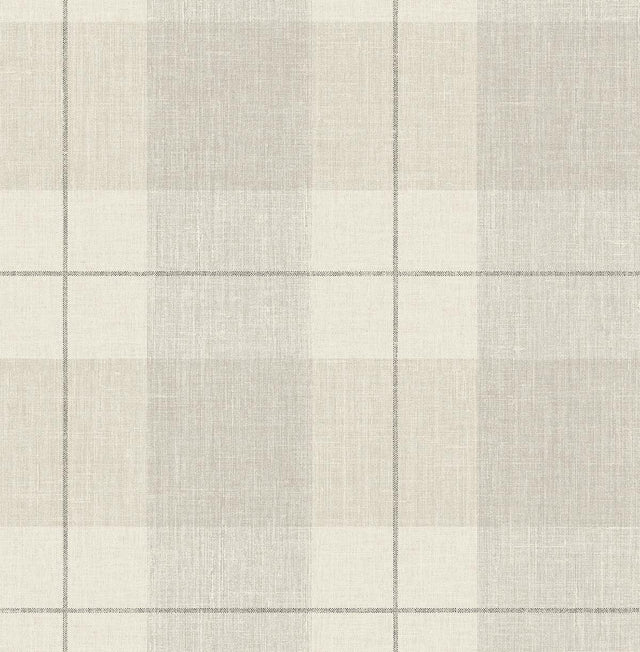 Seabrook Lenox Hill Plaid Neutral Wallpaper