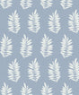 Seabrook Pinnate Leaf Silhouette Blue Mist Wallpaper