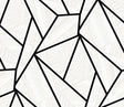 Seabrook Vector Geo Ebony & Morning Fog Wallpaper