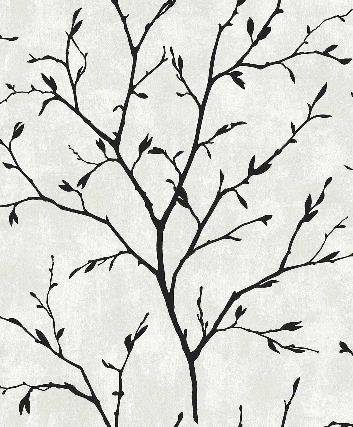 Seabrook Tree Silhouette Contrast Wallpaper