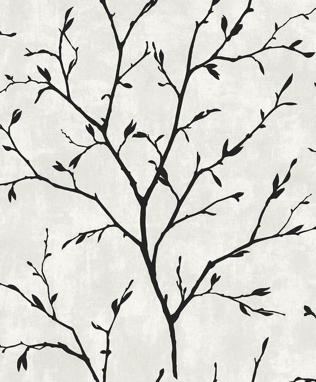 Seabrook Tree Silhouette Contrast Wallpaper