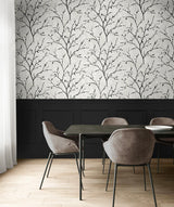 Seabrook Tree Silhouette Contrast Wallpaper