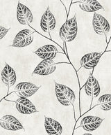 Seabrook Leaf Silhouette Contrast Wallpaper