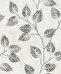 Seabrook Leaf Silhouette Contrast Wallpaper
