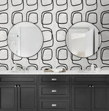 Seabrook Forcella Geo Contrast Wallpaper