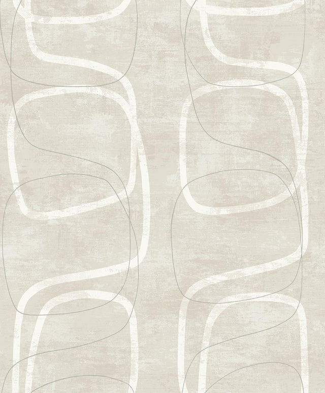Seabrook Forcella Geo Neutral Wallpaper