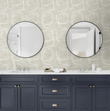Seabrook Forcella Geo Neutral Wallpaper