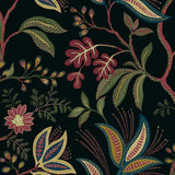 Seabrook Forest Flourish Ebony Wallpaper