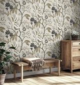 Seabrook Forest Flourish Neutral Wallpaper