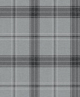 Seabrook Manorvale Plaid Greyscale Wallpaper
