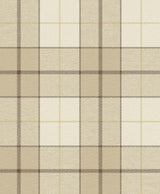 Seabrook Altarinda Plaid Latte Wallpaper
