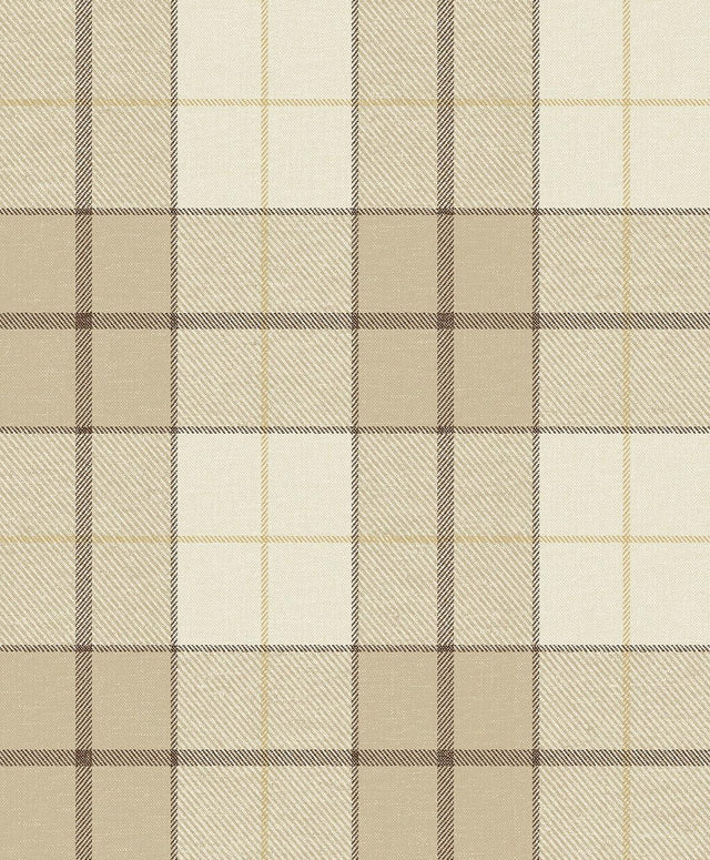 Seabrook Altarinda Plaid Latte Wallpaper