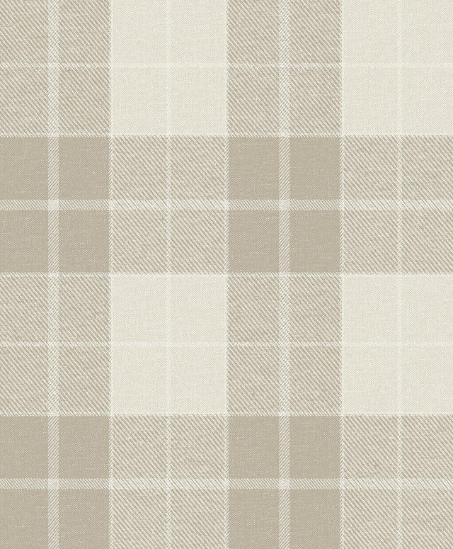 Seabrook Altarinda Plaid Creme Brulee Wallpaper