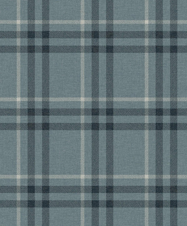 Seabrook Calverlay Plaid Light Blue Wallpaper