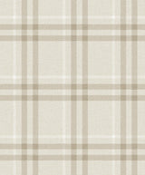 Seabrook Calverlay Plaid French Vanilla Wallpaper