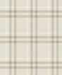 Seabrook Calverlay Plaid French Vanilla Wallpaper