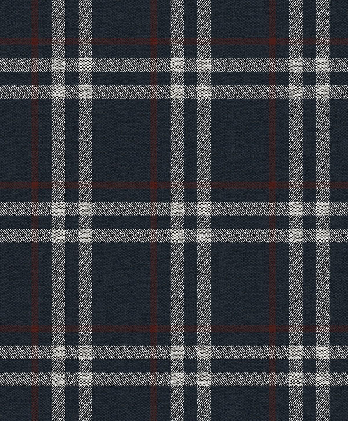 Seabrook Calverlay Plaid Blue & Red Wallpaper