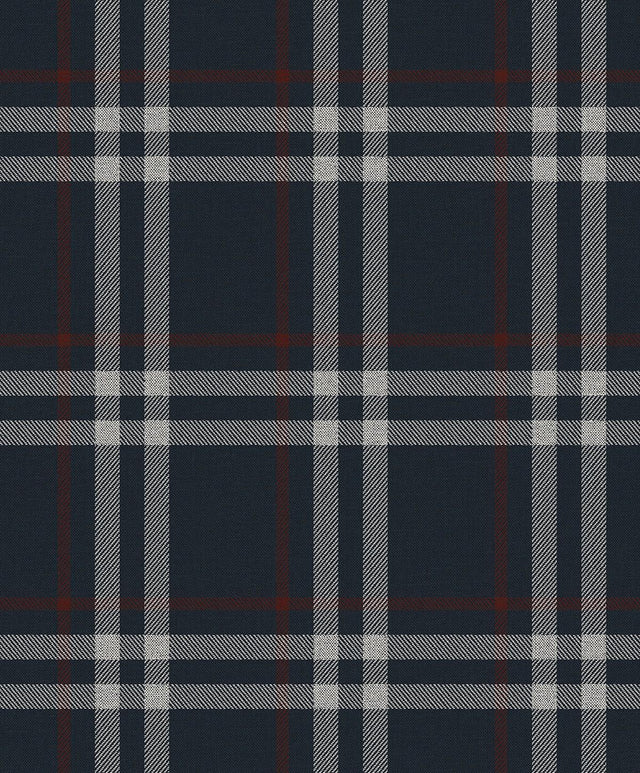 Seabrook Calverlay Plaid Blue & Red Wallpaper