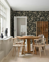 Seabrook Vintage Bird Garden Ebony & Pale Fern Wallpaper