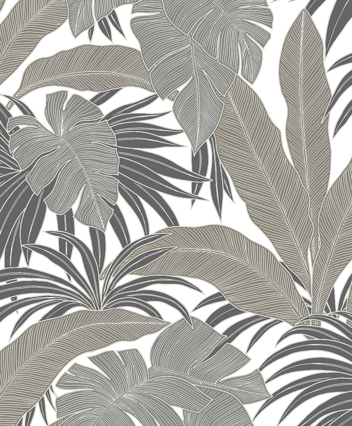 Seabrook Laguna Leaf Pavestone Wallpaper