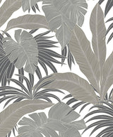 Seabrook Laguna Leaf Pavestone Wallpaper