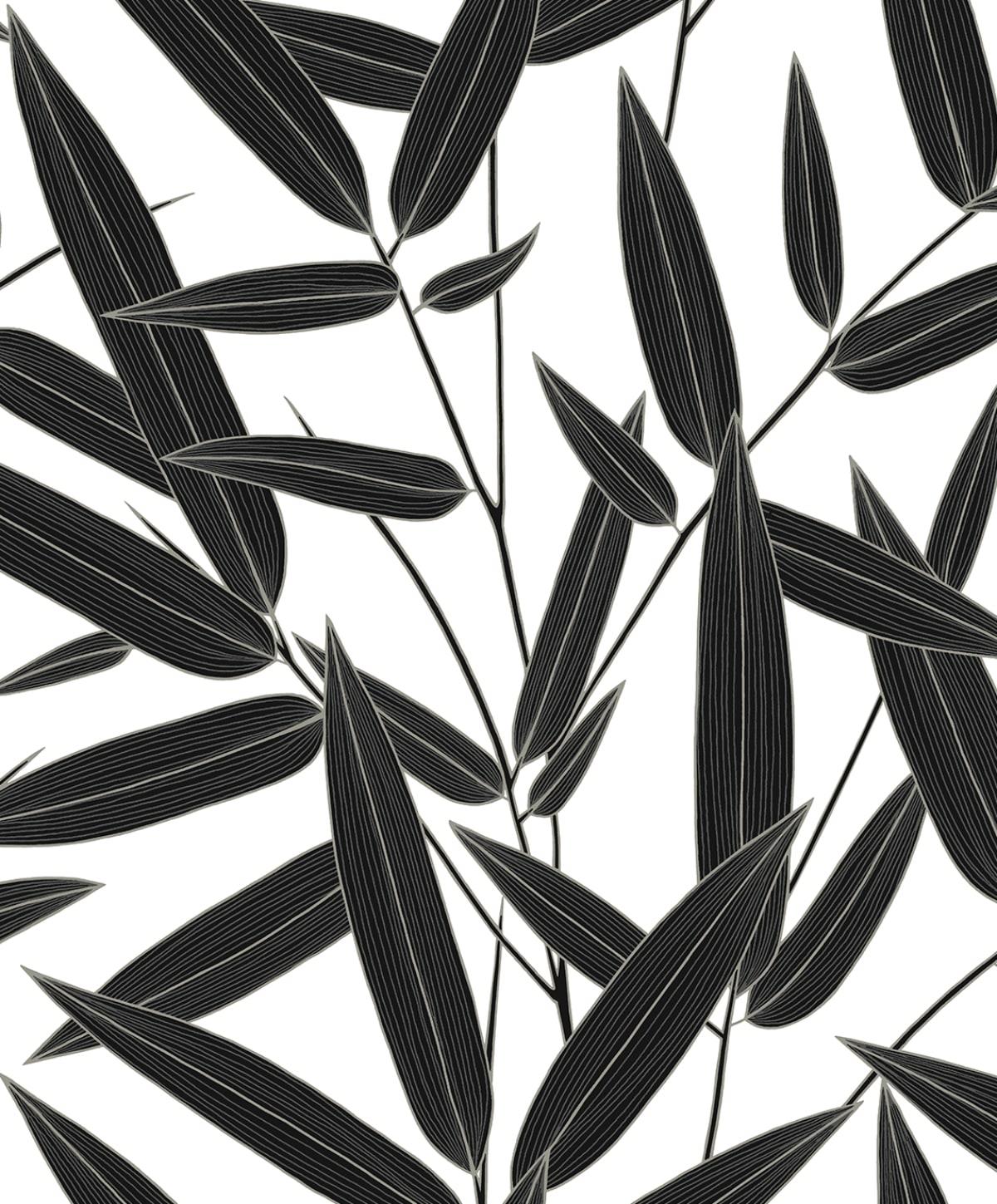 Seabrook Leaf Branch Trail Ebony Wallpaper