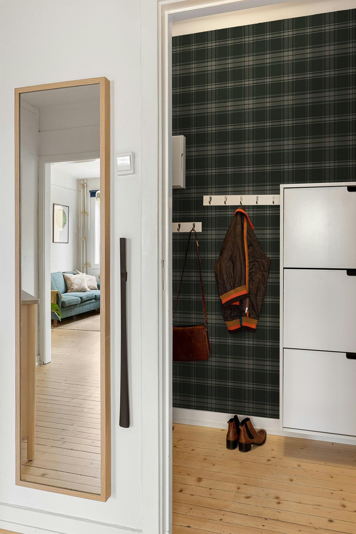 Seabrook Sennehill Plaid Greenery Wallpaper