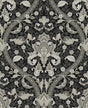 Seabrook Acanthus Ogee Ebony & Cliffside Wallpaper