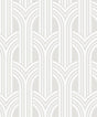 Seabrook Geometric Arches Pearl Wallpaper