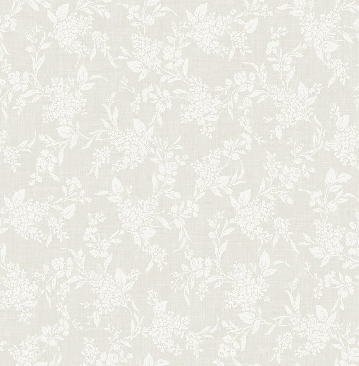 Seabrook Tonal Floral Neutral Wallpaper