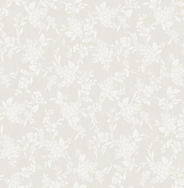 Seabrook Tonal Floral Neutral Wallpaper