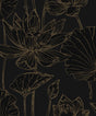 Seabrook Lotus Garden Floral Wrought Iron & Gold Wallpaper