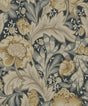 Seabrook Acanthus Garden Floral Midnight Blue & Neutral Wallpaper
