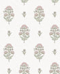 Seabrook Floral Spot Blush & Basil Wallpaper