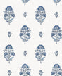 Seabrook Floral Spot Delft Blue Wallpaper