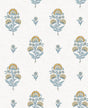 Seabrook Floral Spot Marigold & Seabreeze Wallpaper
