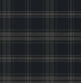 Seabrook Dellabrooke Plaid Dark Blue & Evergreen Wallpaper