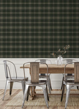 Seabrook Dellabrooke Plaid Greenery Wallpaper